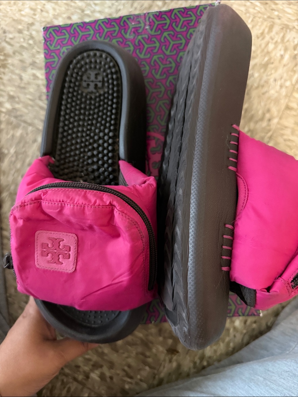 Tory Burch Magenta Pocket Sport Slide Sandals EUC - Picture 7 of 11